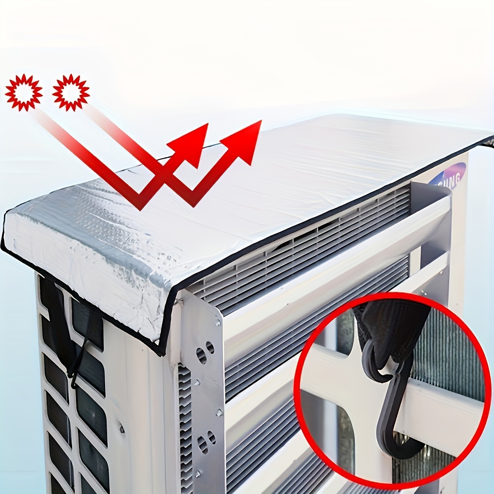 uv resistant outdoor air conditioner cover rain sun protection dustproof central unit guard for heating cooling air purifiers details 2