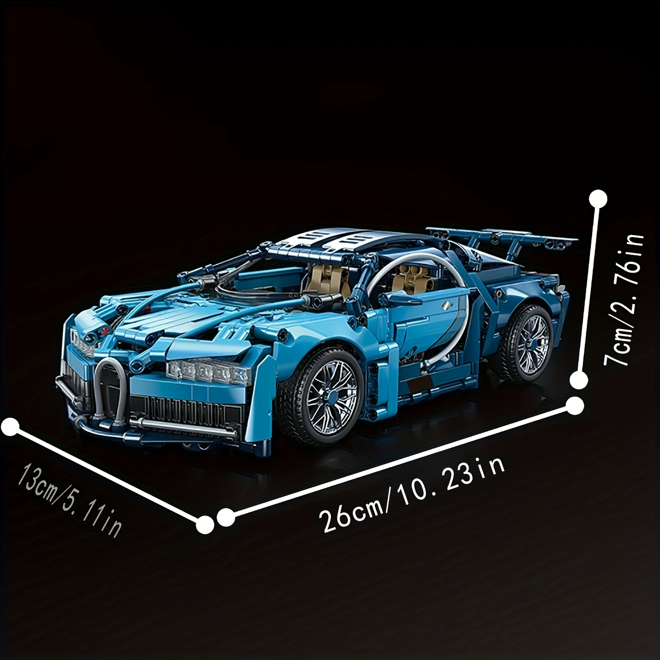 Particle Racing Car Building Blocks High Difficulty Advanced Model