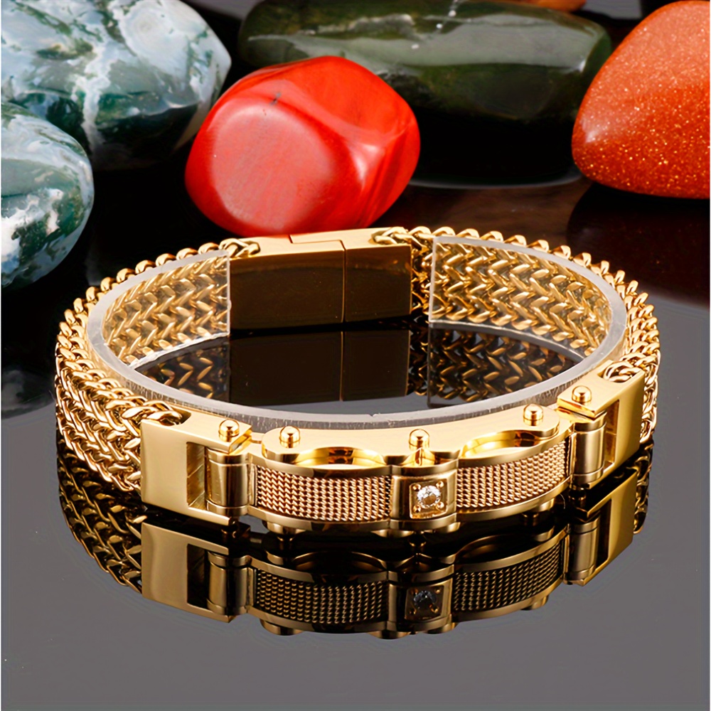 

Men' Steel Bracelet Accents - , Non-magnetic, 304l Steel