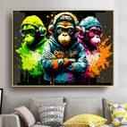 1pc vibrant music canvas art print fashionable frameless wall decor waterproof ideal for living room bedroom office bar contemporary animal print poster music wall decor