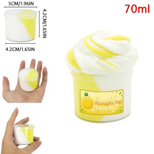 2 37oz butter slime super soft fluffy non sticky diy relax slime sensory toy kids prizes toy for girls boys gifts birthday party favors education mud toys