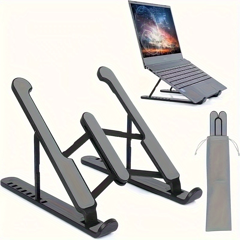 

Ergonomic Adjustable Laptop Stand, Abs Material, Lightweight Foldable Design With , Fits 12-15.6 Inch Notebooks, Cooling & - Monitor Arm