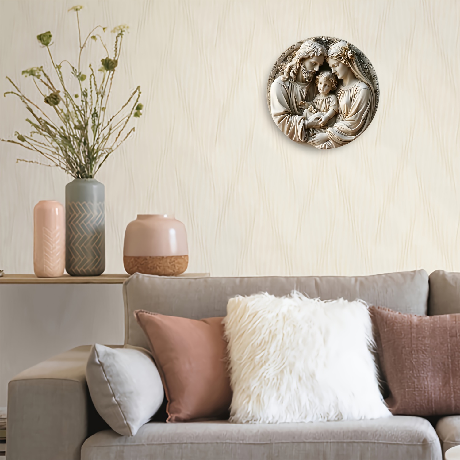 circular aluminum wall art 8x8 inch perfect for home office decor living room bathroom garage bar cafe details 5