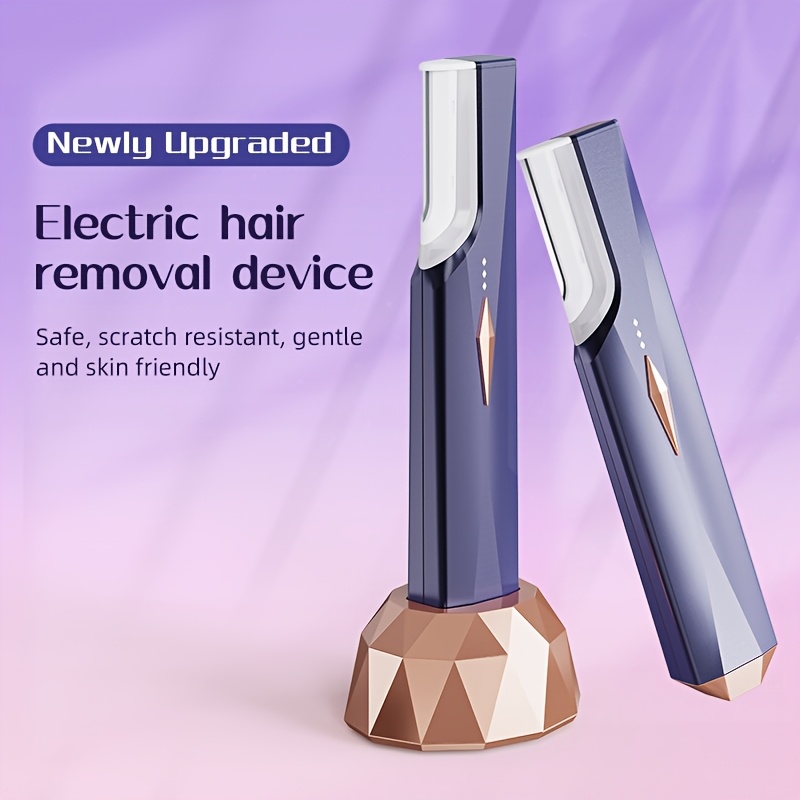 dermaplaning tool for face women electric dermaplane razor   facial hair exfoliation removal   technology rechargeable facial hair removal with led light 3   10pcs replacement   portable face razor gift for her Product details 2