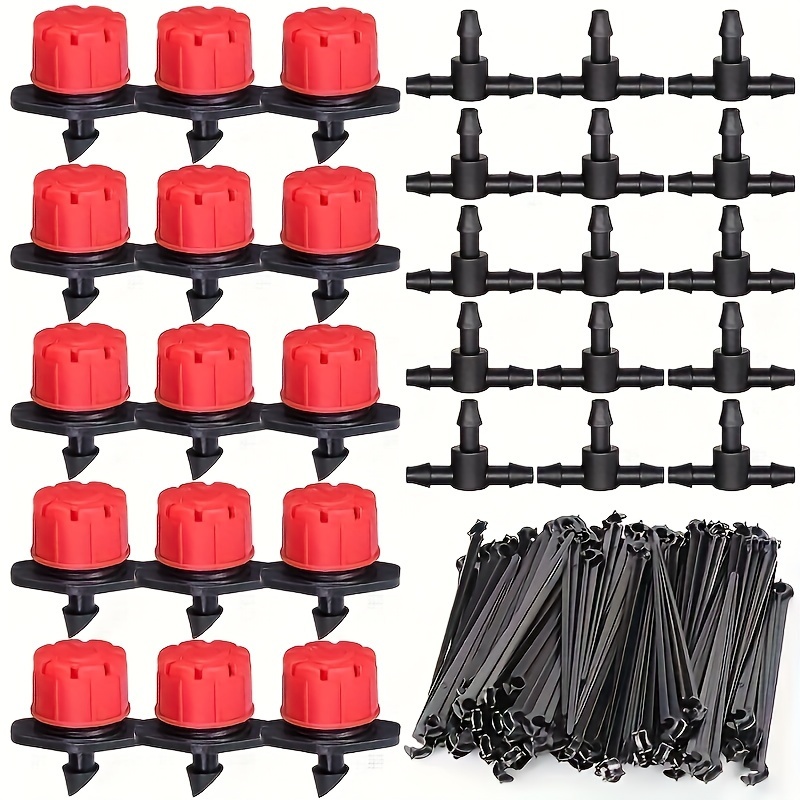 Adjustable Drip Irrigation Emitters Kit Tubing Connectors T Temu