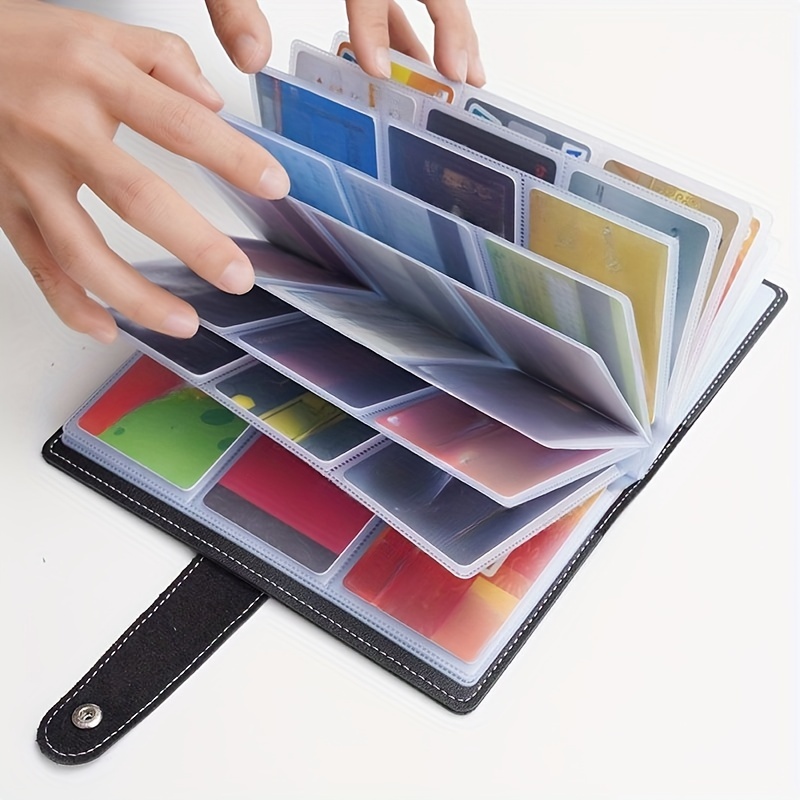 

Card Holder, Ultra-thin Large Capacity Bank Card Credit Card Holder With 96 Card Slots For Men