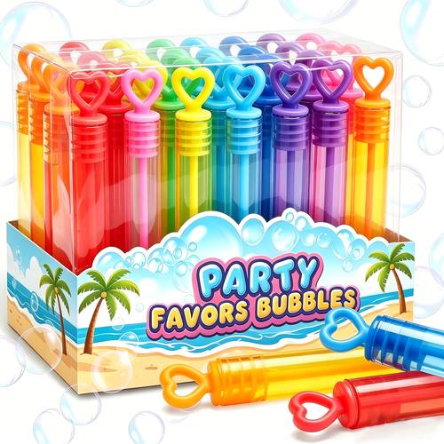36pcs mini heart bubble wands no for kids party favors classroom prizes easter basket stuffers fidget toys bulk treasure box toys for classroom kids toys for girls boys goodie bags stuffers for kids kids birthday gifts