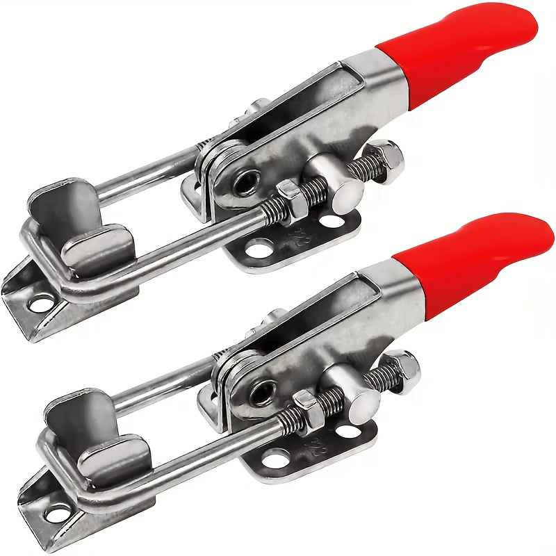 TEMU 2pcs Sturdy Snap Fasteners, Of Supporting 181.44kg, Equipped With 304 Stainless Steel, Adjustable U-bolts, And Quick Release Locks