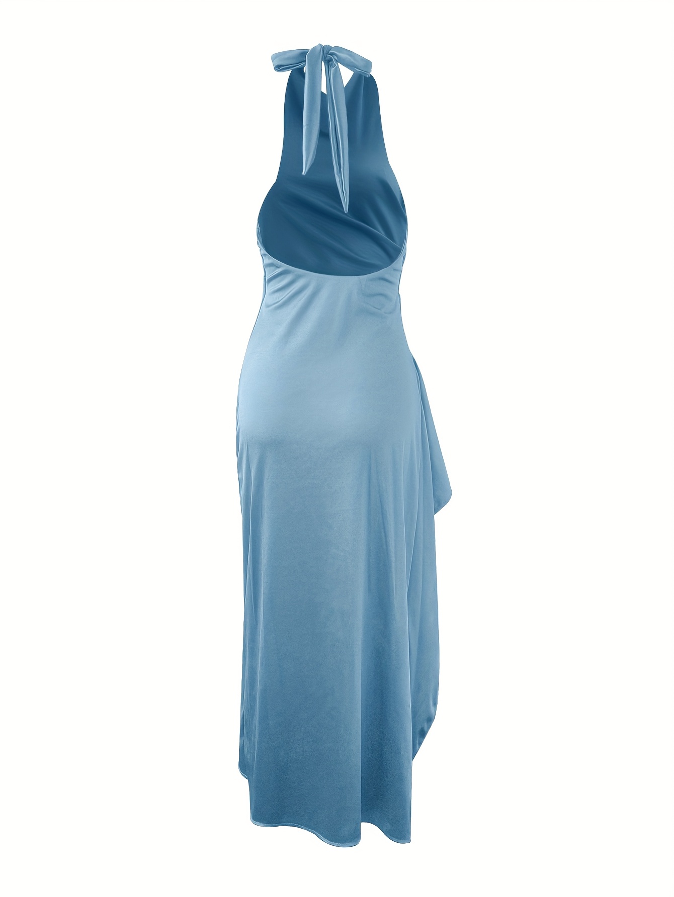 elegant halter neck sleeveless backless maxi dress