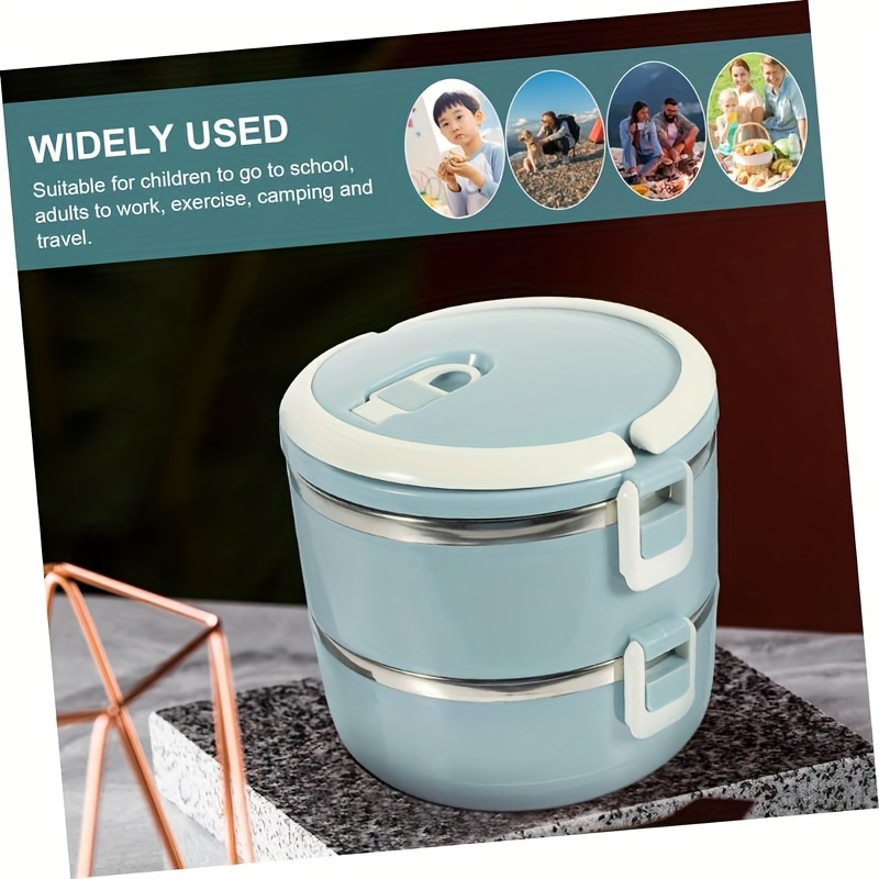 single piece of waterproof stainless steel lunch box     three or four tiers featuring   tier design that enhances practicality with portability and insulation designed to be waterproof and leakproof details 2