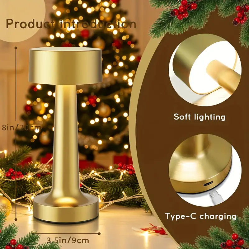 golden metal table lamp rechargeable touch three night light halloween christmas decoration small night light bedroom bedside lamp light portable usb charging led eye protection light table lamp for bedroom table lamp for bedroom lamp for living room bedside lamp for bedroom lamp table rechargeable table lamp night lamp bedroom lamp nightstand lamp lamp for home decor desk lamp bedside night lamp bedside night lamps bedside table Product details 2