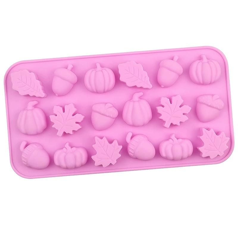 TEMU 18-cavity Leaf & Pumpkin Silicone Mold Suitable For Halloween Decorations, Diy Crafts, Soap Making, Resin Crafts, Wax Molds - Multi-use