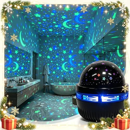 imagen del artículo luz de noche led con proyección de estrellas y luna – luz de galaxia usb regulable de ; ideal para decoración , regalos, halloween, navidad y fiestas; adecuada para decoración de techo de y dormitorio