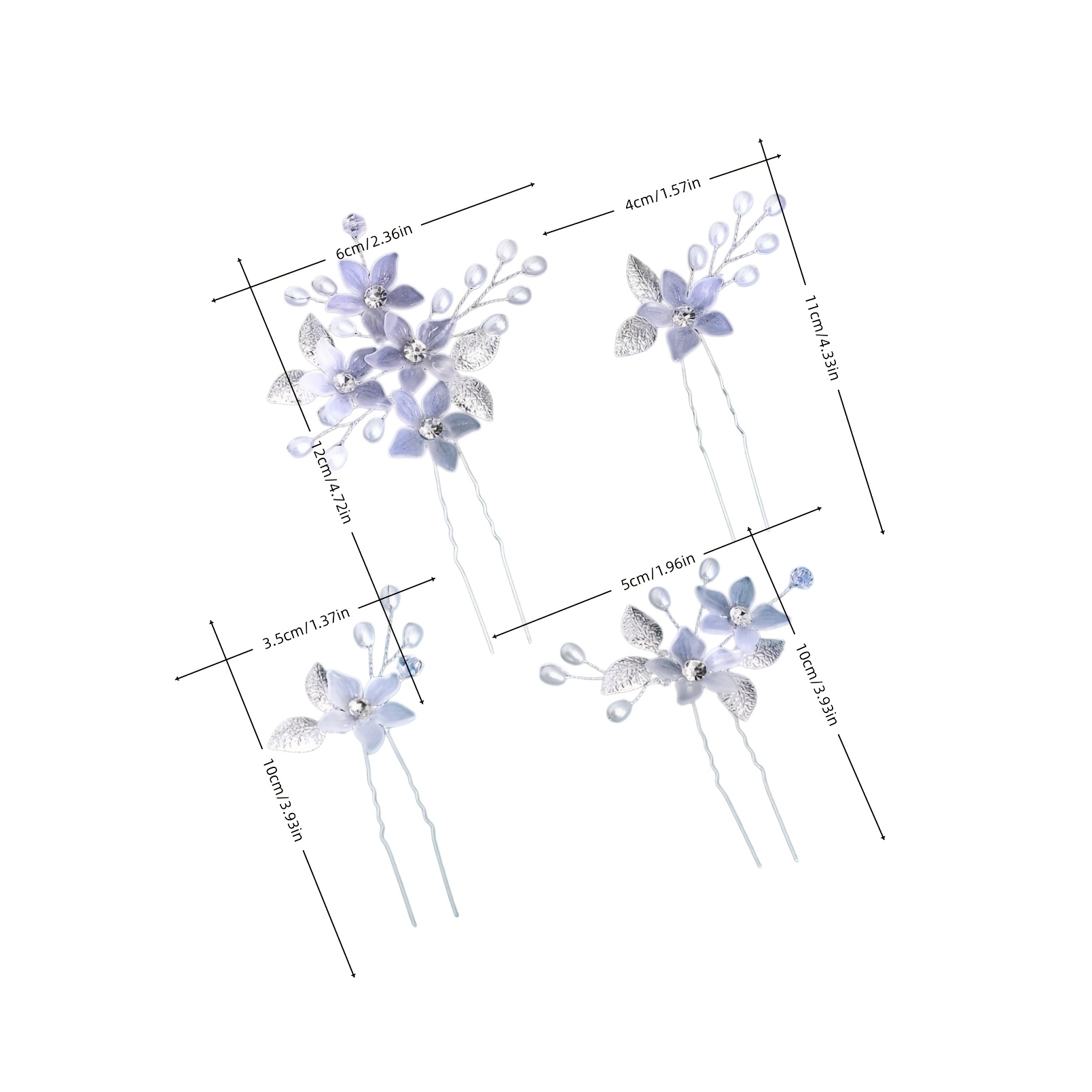 4pcs Bridal Wedding Hair Accessories Headpiece Set