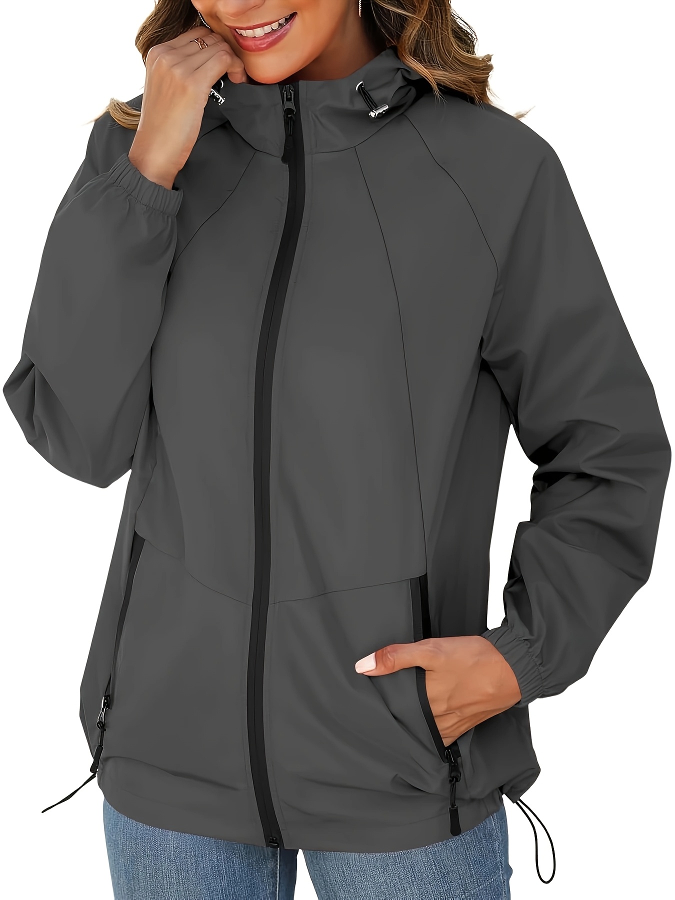 plus size damen hochwertige windjacke vollreißverschluss Temu