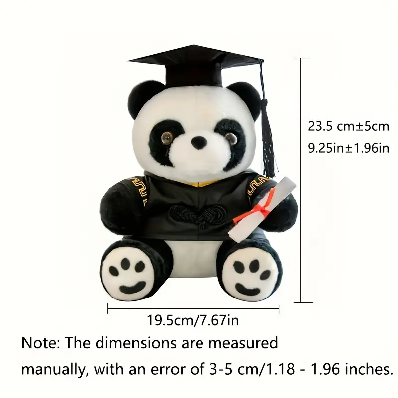 Lovely Cartoon Dr. Panda Plush Toy Simulation Hat Panda - Temu