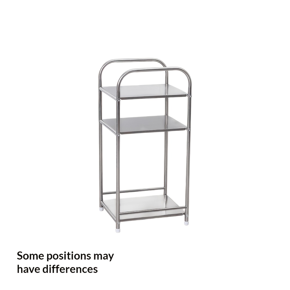 TEMU 3-layer Movable Storage Rack Easy Assemble Multi-functional Rolling Utility Organizer For Bathroom Bedroom Living Room Use Homeowners Renters