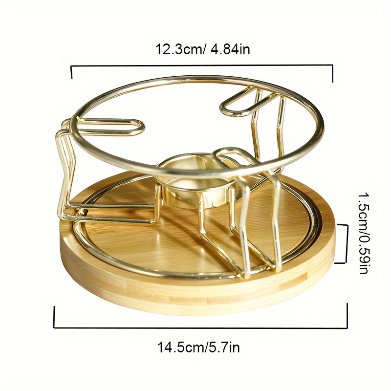 Candle Holder, Candle Warmer With Wooden Base, Teapot Heater, Teapot Burner/warmer, Hot Tea And Coffee Heater, Coffee And Tea Accessories