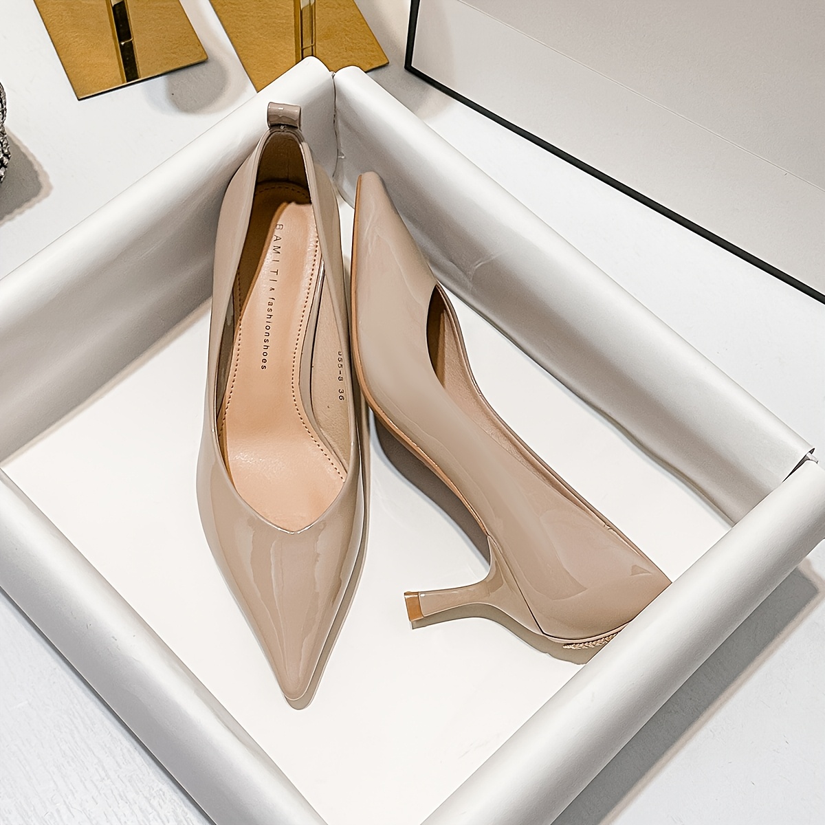 Stiletto Bequeme Pumps Beige Pumps Beige Bequem LUCIA Klassische