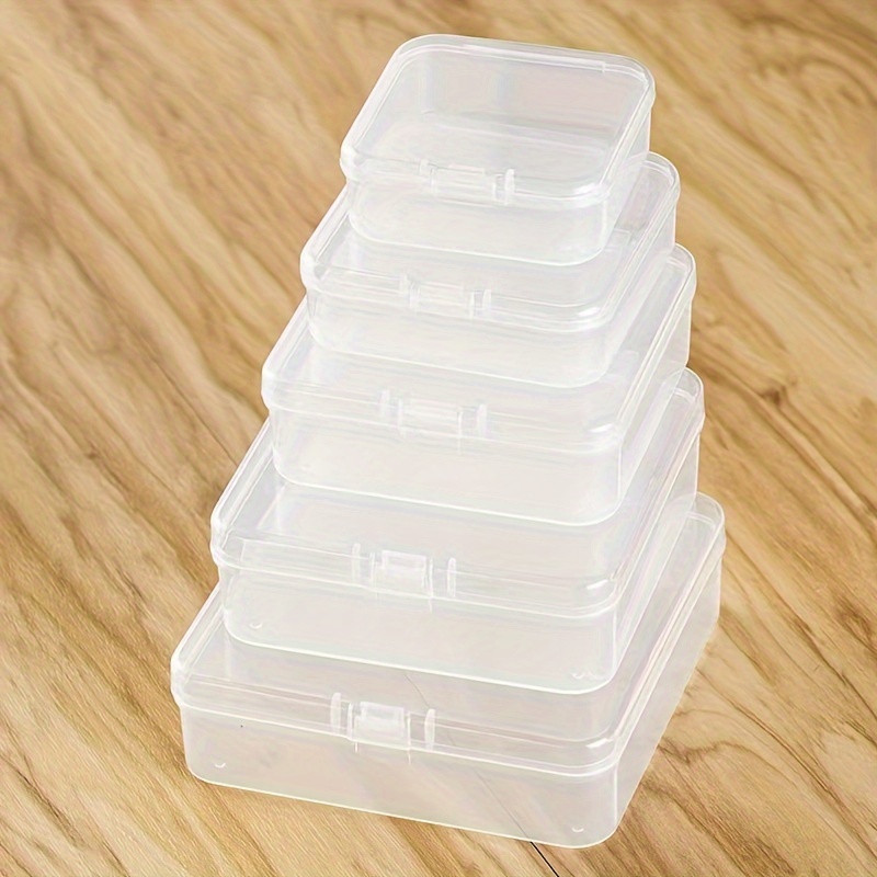 3pcs Set Cute Small Storage Box Transparent Organizer Case Multipurpose  Stackable Storage Container For Storing Small Items Such As Hair Clips  Stickers Jewelry Craft Beads Etc Art Supplies