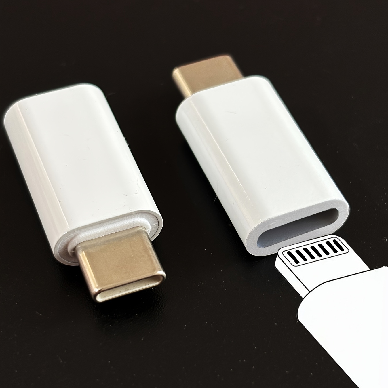 2pcs Set, Suitable for Iphone Lightning to USB C Adapter, C-Type Charger Interface, Suitable for Iphone16/15 Charger