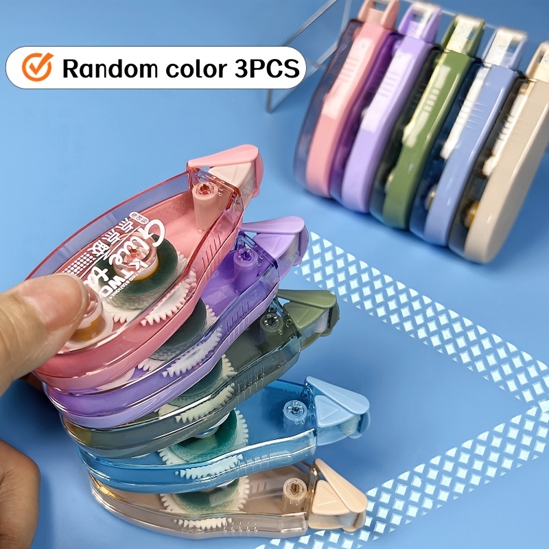 TEMU 5/3pcs Random Double-sided Tape - Large Capacity, High , Convenient And Fast, For Handmade Photo Albums, Crafts, School Stationery And Office