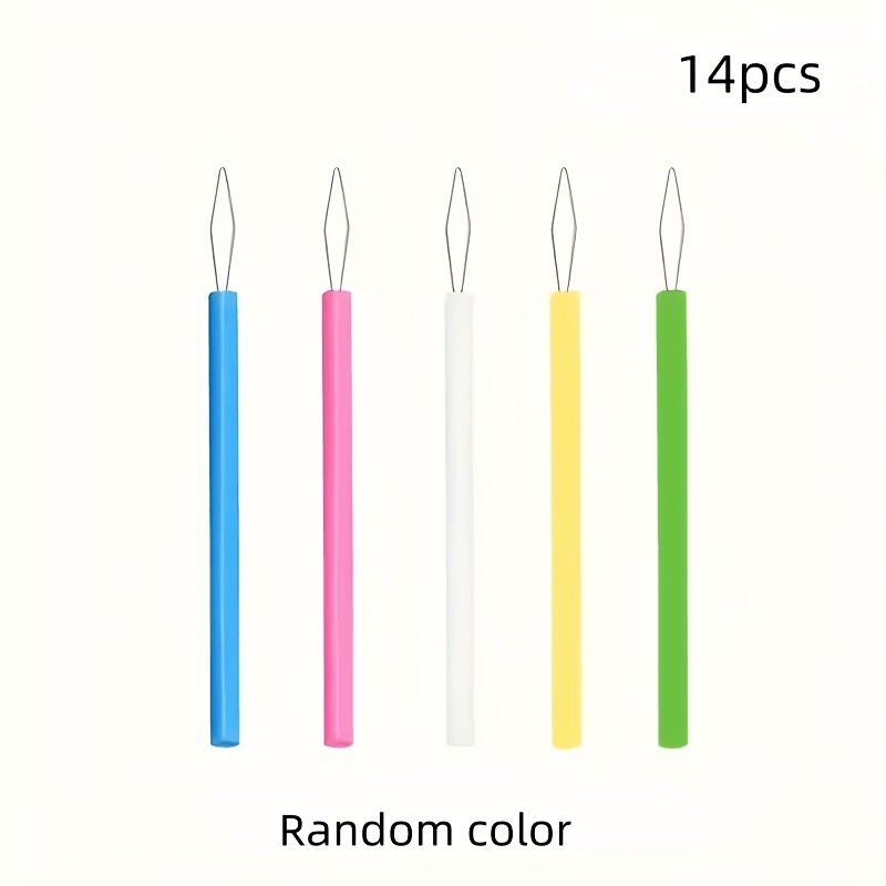 TEMU 14pcs Random Colored Plastic Threaders Cylindrical Threading Tool Set, Sewing Additions, Needle And Thread Auxiliary Tools For The Elderly