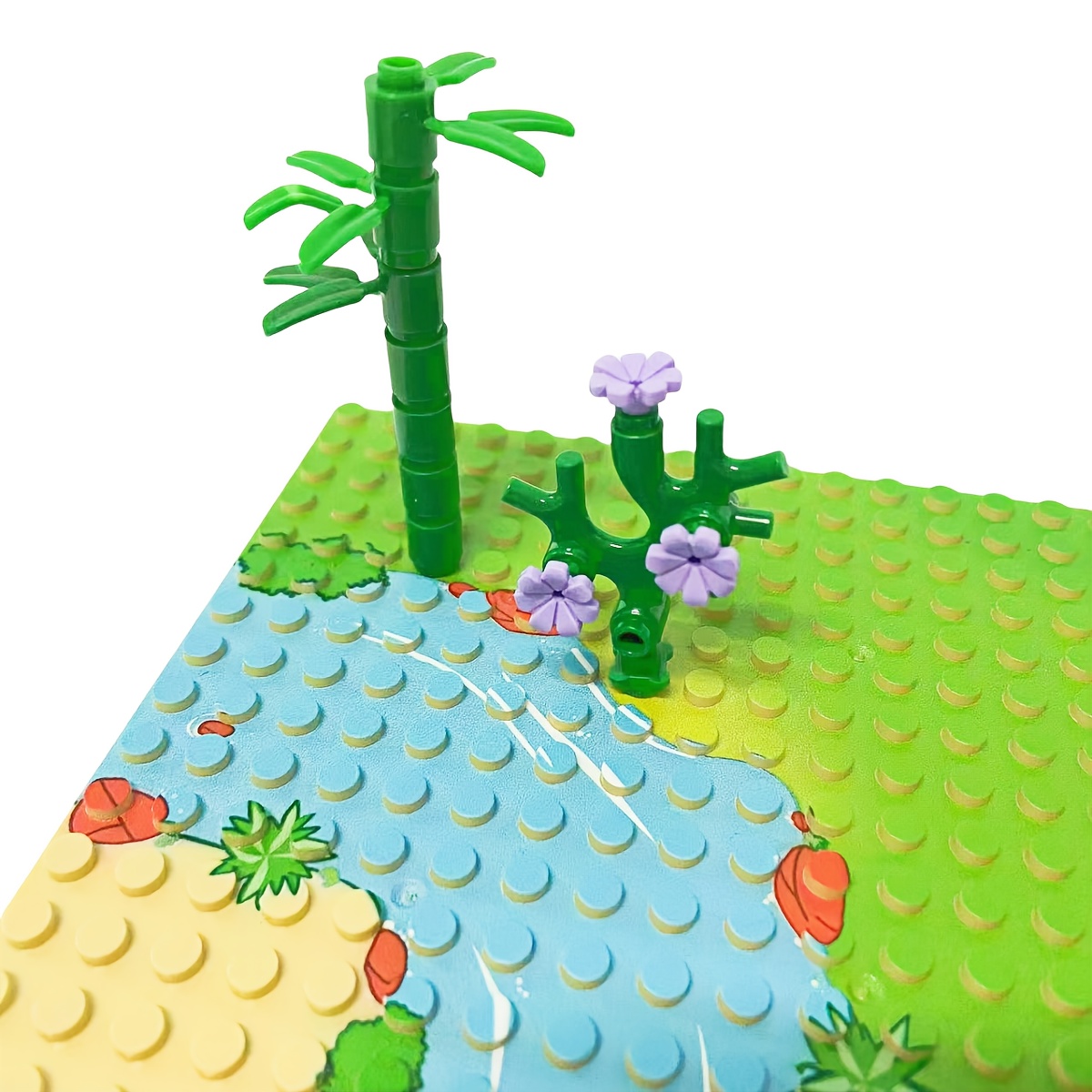 2pcs 16*16 Dots Printed Baseplate Building Blocks DIY Toys