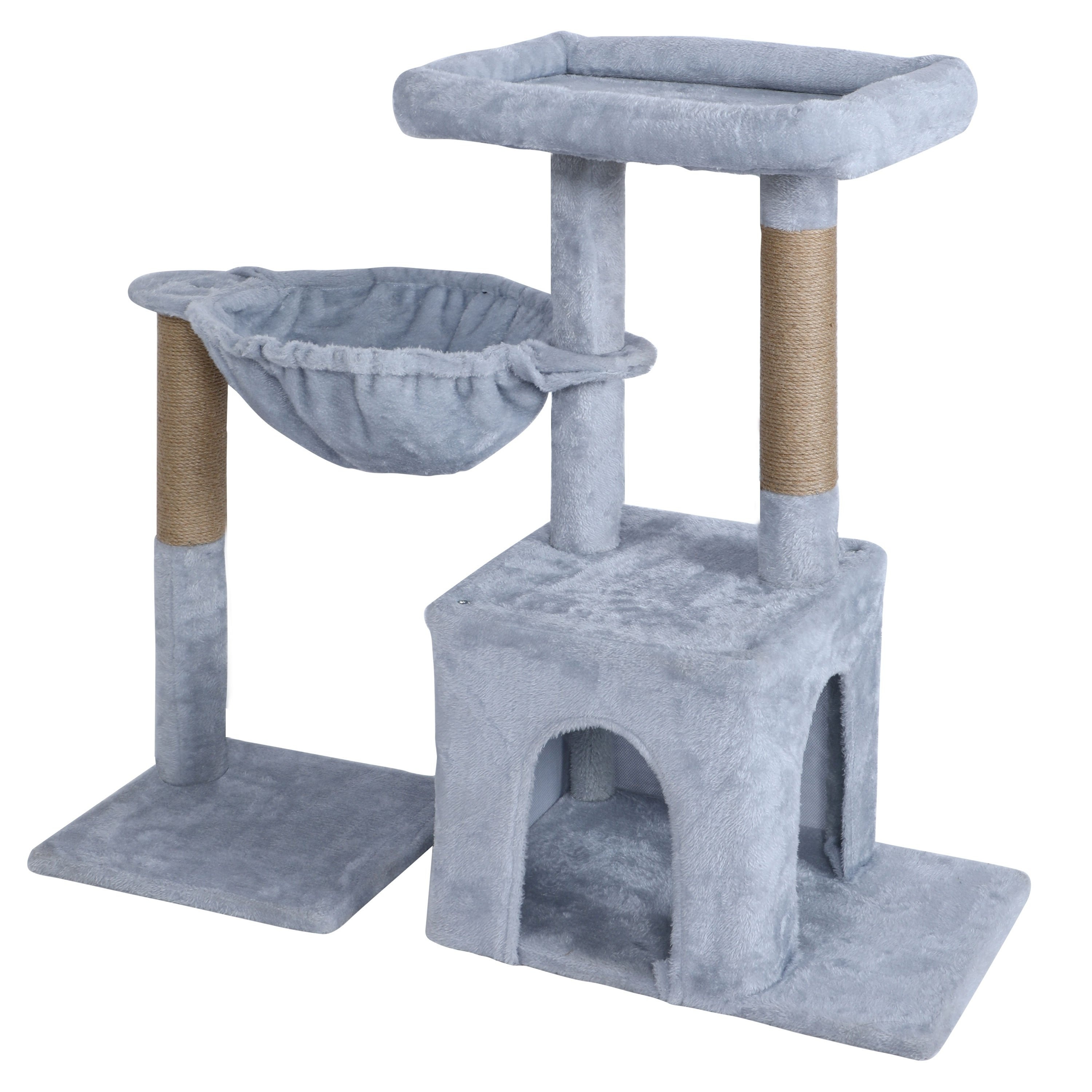 

Cat Tree Tower Inch, Cat Tree For Indoor Cats, Cat Scratching Post, Scratcher With Perch, Small Cat Tower, Cat Playhouse Cat Condos For Adult Cats, Grey