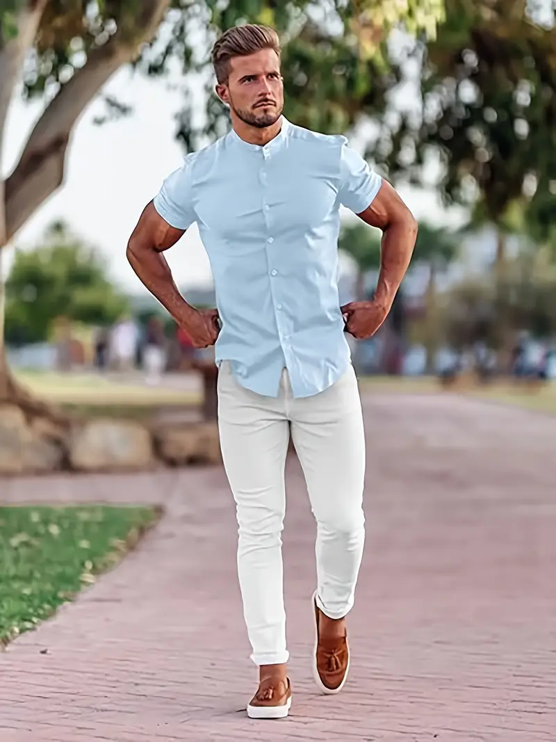 mens muscle fit stretch dress shirt fit short - Temu mens muscle fit stretch dress shirt fit short - Temu