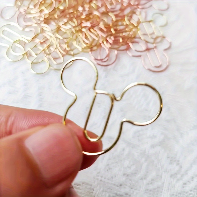 20 Pcs Cartoon Mouse Shaped Paper Clips, Iron Material, Business Card Holder, *, * Office Supplies