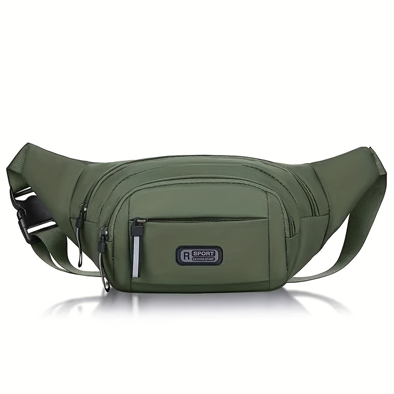 1pc 40.01cm Adjustable Waist Bag Fanny Pack with Zipper Closure - Unlined Nylon Hip Pack for Men & Women, Sporty Design for Hiking, Travel, Camping, Running, Sports & Outdoor Activities, Hiking Gear | Secure Zipper Bag | Secure Zipper Closure