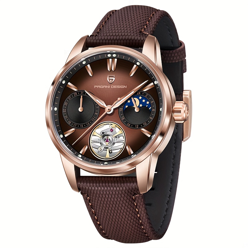 TEMU Design Men's Watches Women' Mechanical Watches Brand Luxury Tourbillon High-end Watches, Automatic Watch, Luxury , Modern , Sophisticated Style,