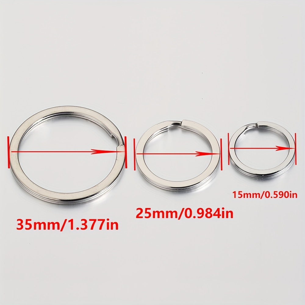 20 плоских брелоков из нержавеющей стали 201, большие, средние и маленькие плоские брелоки, оптовая   аксессуаров для самодельных украшений ручной работы Детали 0