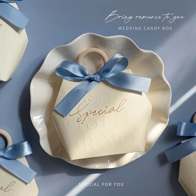 Image of Gift For Her/him 10pcs Exquisite Portable Paper Packaging Paper Bag Portable Gift Hot Stamping Printing Wedding Anniversary Party Table Decoration Gift, Christmas, Halloween