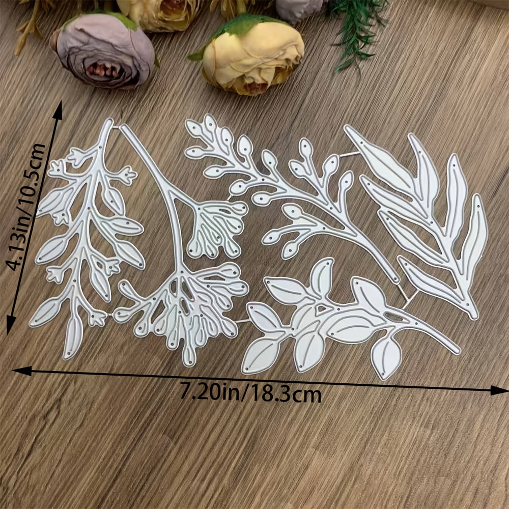 TEMU Leaf Cutting Dies For Card Making, Metal Leaves Cutting Dies Cut Stencils For Scrapbooking Photo Album Decorative Embossing Paper Dies For Card