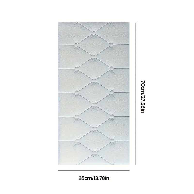 Image of 10pcs 5mm Thick 3d Self-adhesive Wallpaper - -off, Xpe Material, Waterproof, And Anti-collision - For Household Indoor Wall Background Decorations, 27.56x13.78in Box Packing