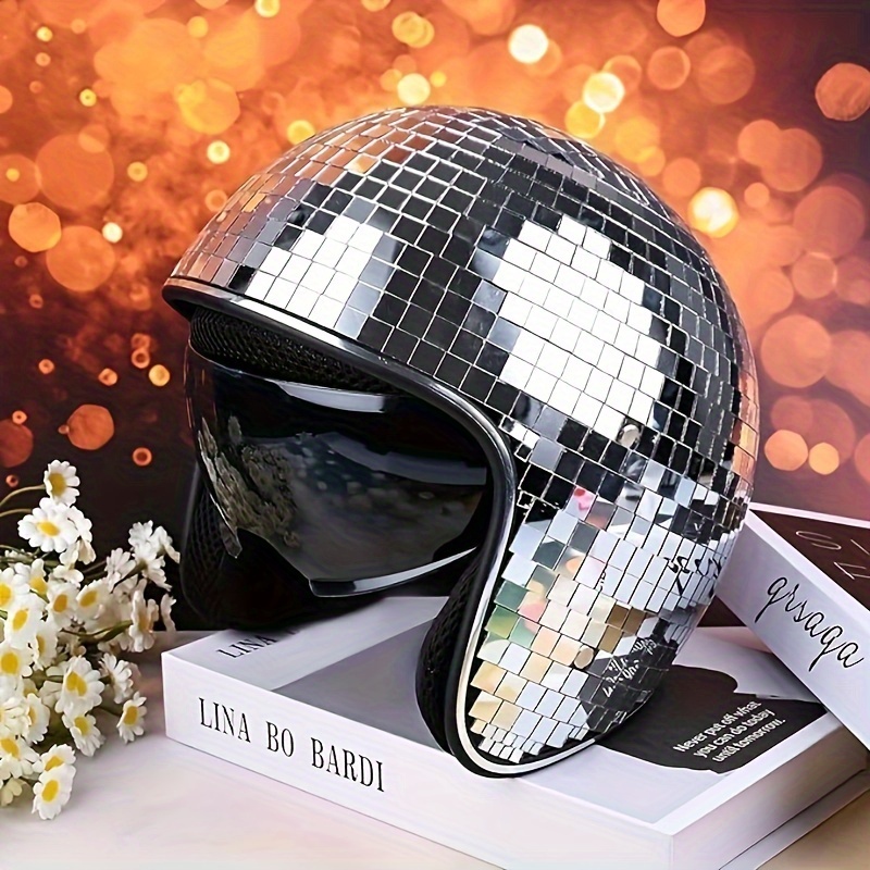 TEMU Mirror Disco Ball Mirror Hat, Retractable Sun Visor With Flash Mirror Glass, Suitable For Bar, Club, Show, And Party I Perfect For Halloween