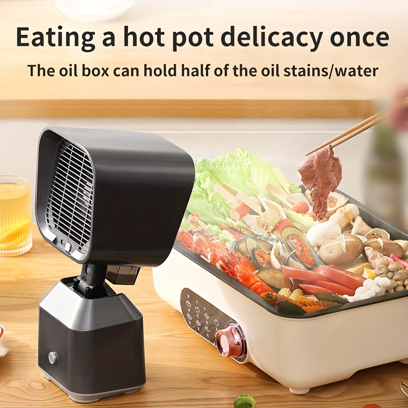 

12v Small Portable Smoke Extractor - Desktop Range Hood With Built-in Stretch Rod, Removable Filter Device For Cleaning, One-button Start, Two-, Suitable For Hot Pot, Barbecue, Grill, Air