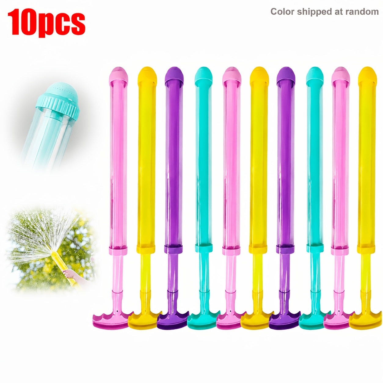 Image of 10pcs "fireworks" Themed Toy Water Guns - Featuring 2026 Design, The Unique "fireworks" Aesthetic Is , Perfect For Party Games And Pool Activities, And A Must-have For Beach Vacations (random Color)