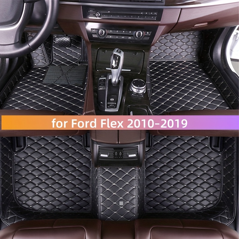 Seater Car Pu Leather Floor Mat Suitable For Ford Flex 2010-2019 Stylish And Comfortable Floor Blanket Mat-with Diamond Pattern Floor Mat-high-end, , Thick, Wear-resistant And Durable