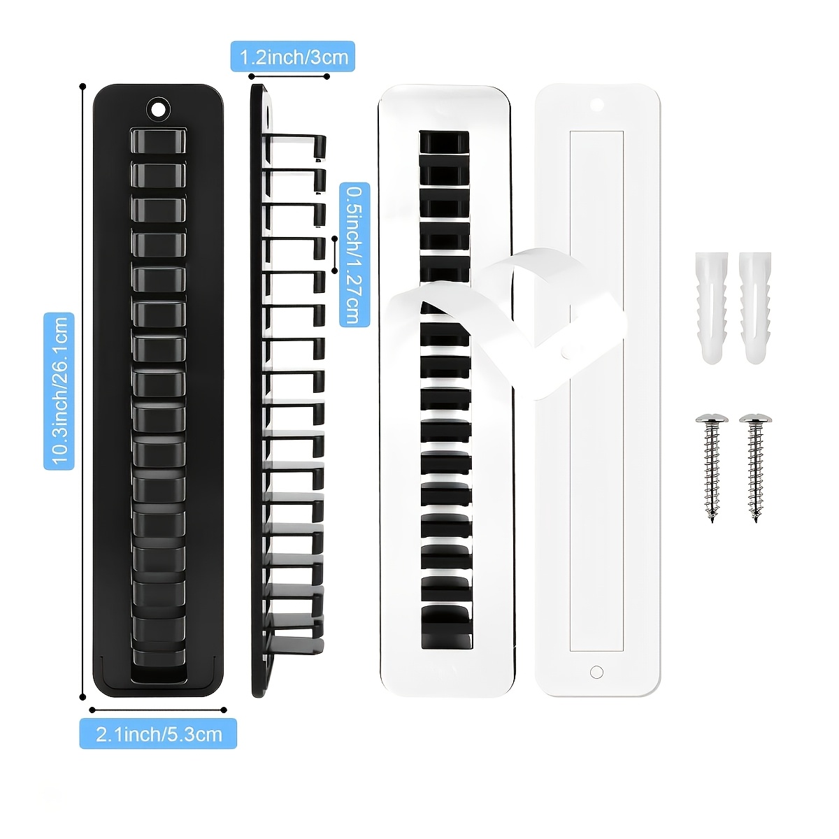 TEMU Wall-mounted Hat Organizer, To 16 Hats, Available Installation Options: Adhesive (no Drilling Required) Or Screw Mounting. Space-saving Design,