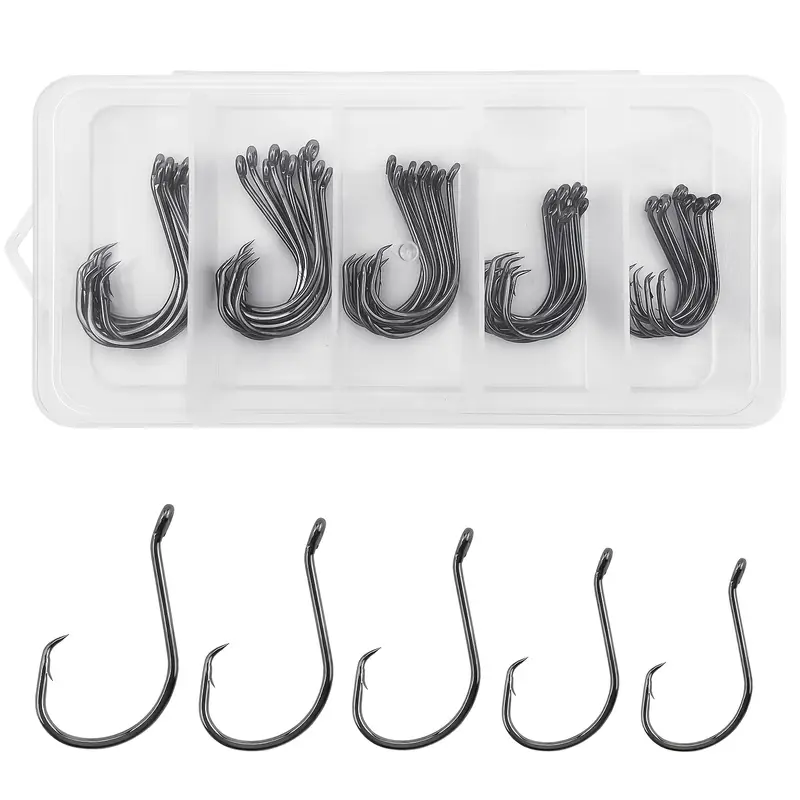 circle hooks for trout fishing Carbon Steel 500 Pcs, Hooks Assortment Saltwater Freshwater Ice Fishing, Salt Water Fish Hooks for Catfish Bass Octopus Multi Size 6 8 10 12 14 16 18 20 22 24 : Sports & Outdoors making overall unit stronger Circle Hook Trout Fishing Hooks