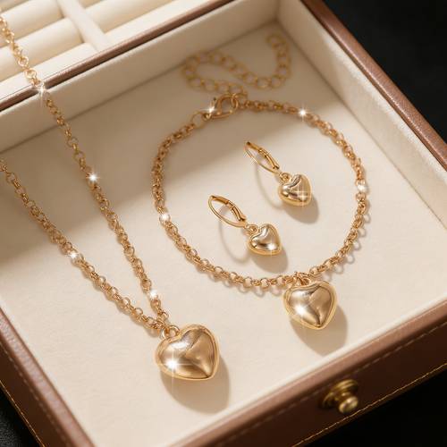 juego de joyería de 3 piezas con collar y aretes de tachuelas elegantes de , collar y aretes de moda, adecuados para uso de mujer