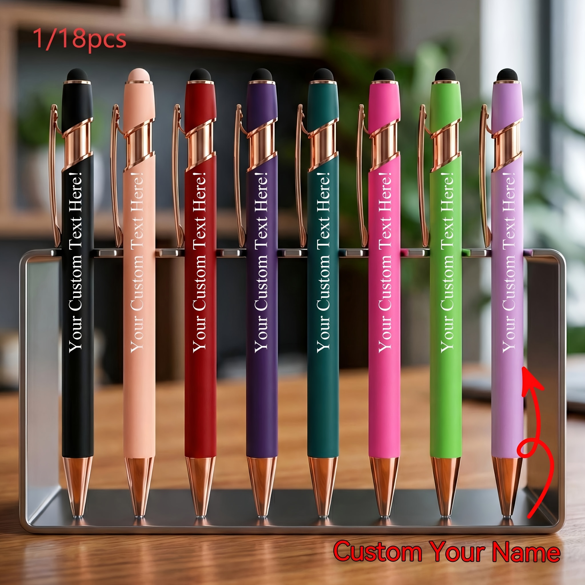 1 18   touchscreen ballpoint pen   signature pen free laser engraving for name   slogan durable metal body comfortable grip sensitive touchscreen ballpoint tip compatible with all capacitive screen devices