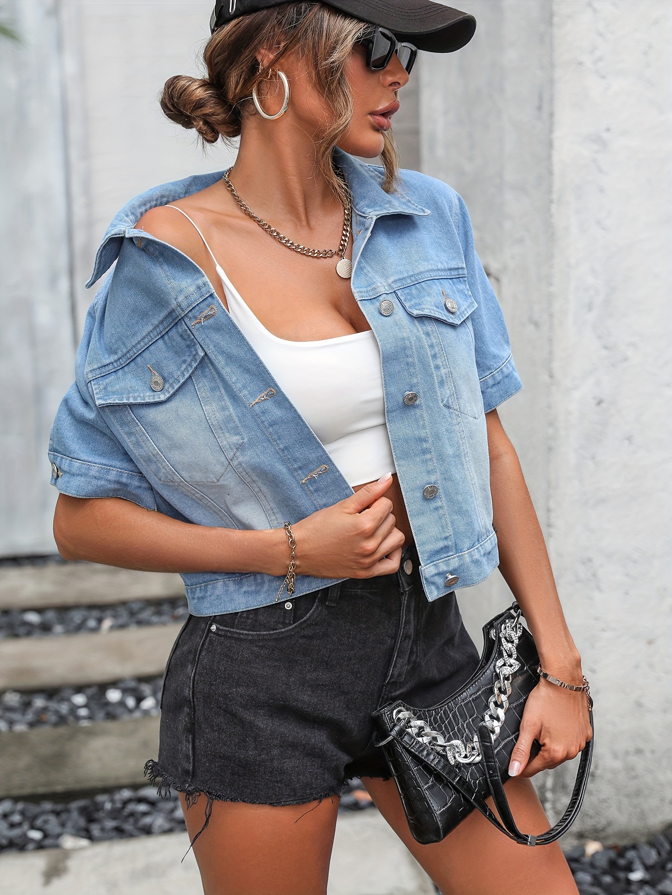 How To Match A Jean Jacket Jacket Outfit Denim Short Jacket For