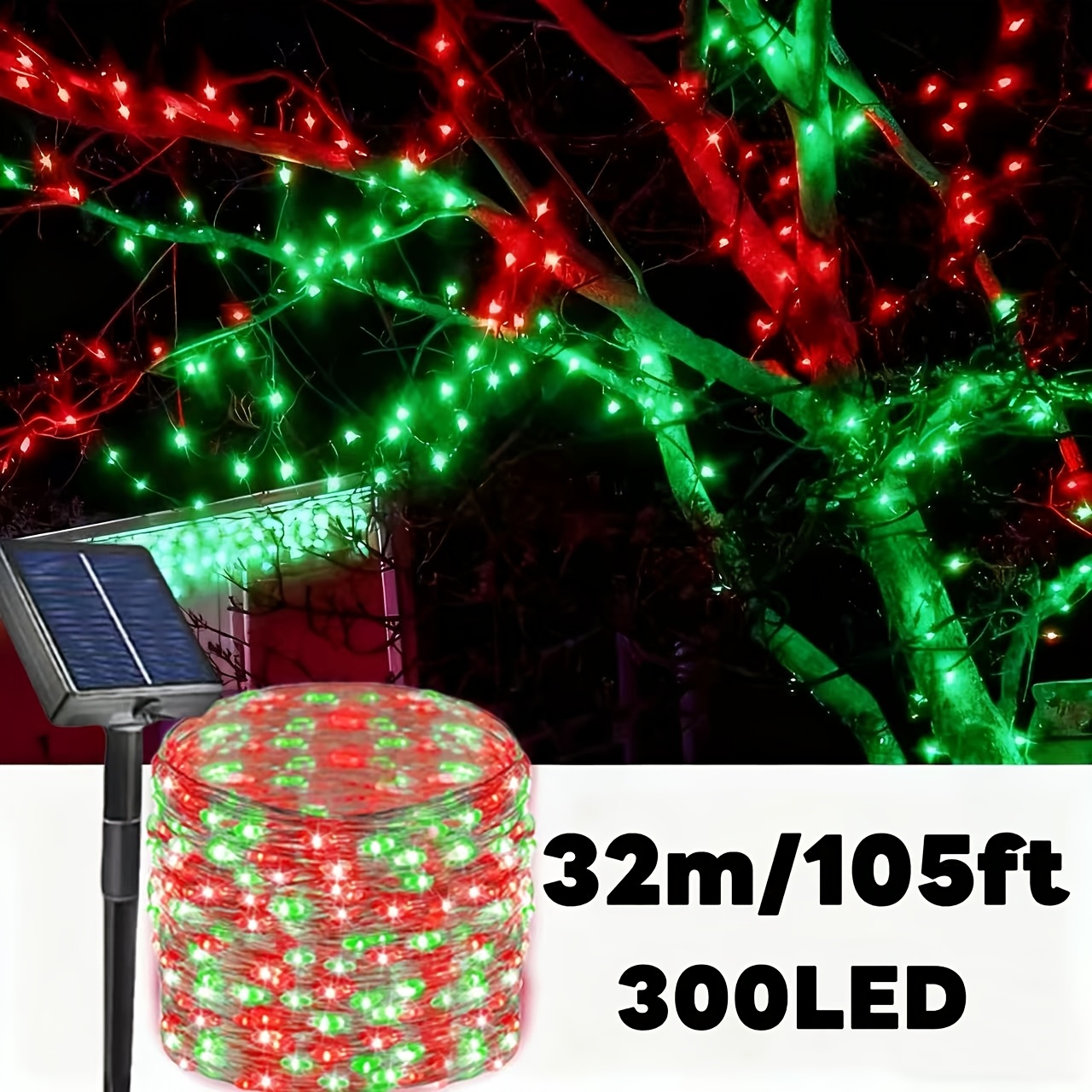 TEMU Outdoor Garden Decorative String Lights, 8 Flashing , Ambient Lighting For New Year, Christmas And Other Festivals, Suitable For And Decorating