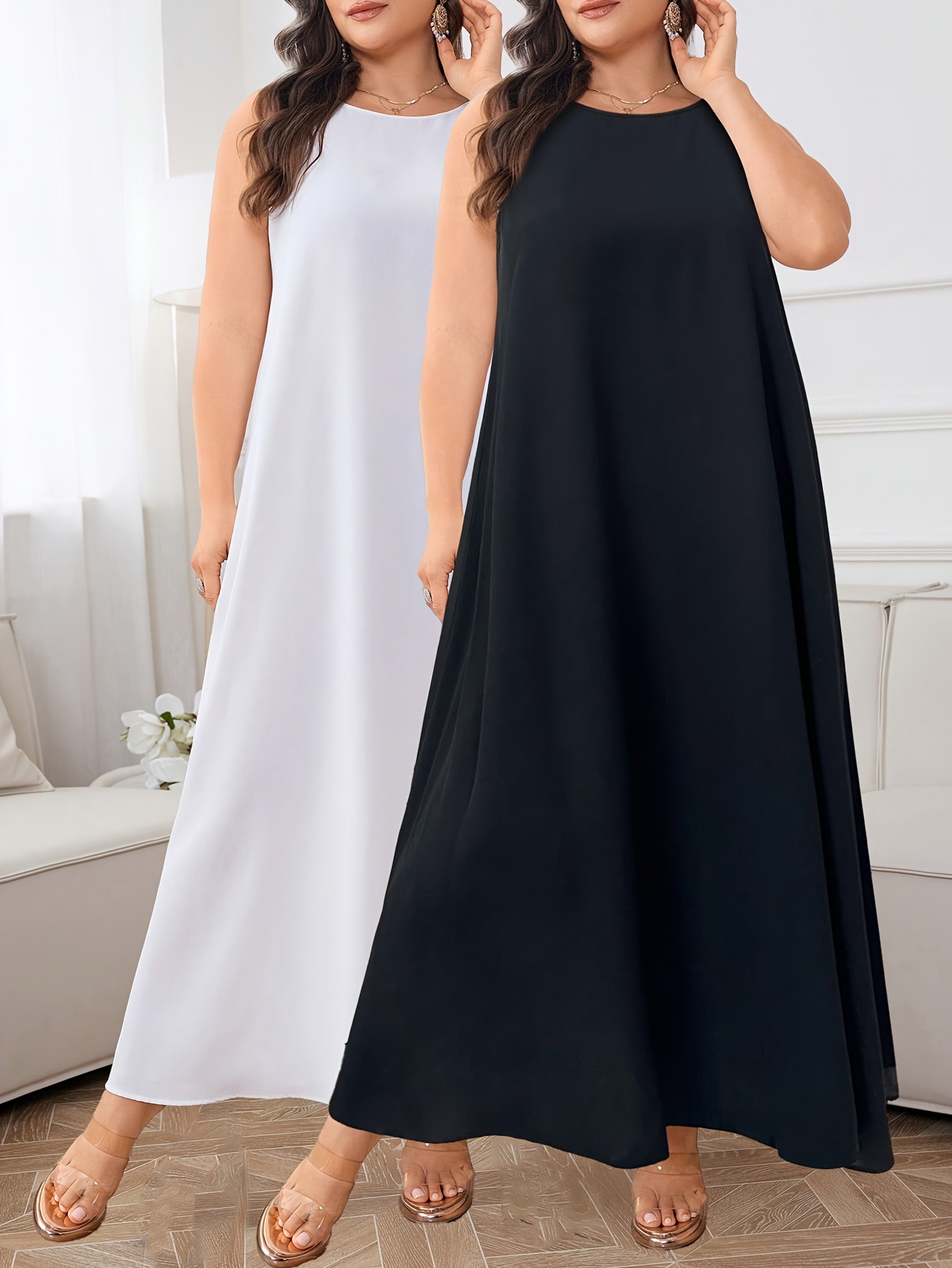 plus size spring summer new elegant womens plus size dress - Temu Oman