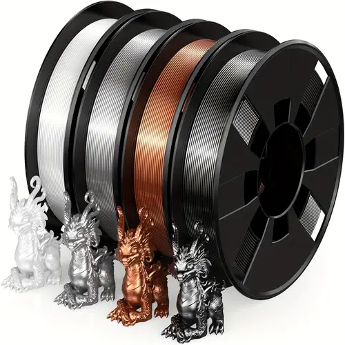 shiny 3d printer filament bundle pla filament 1 75mm for 3d printers dimensional 0 02mm 200g x 4 spools set