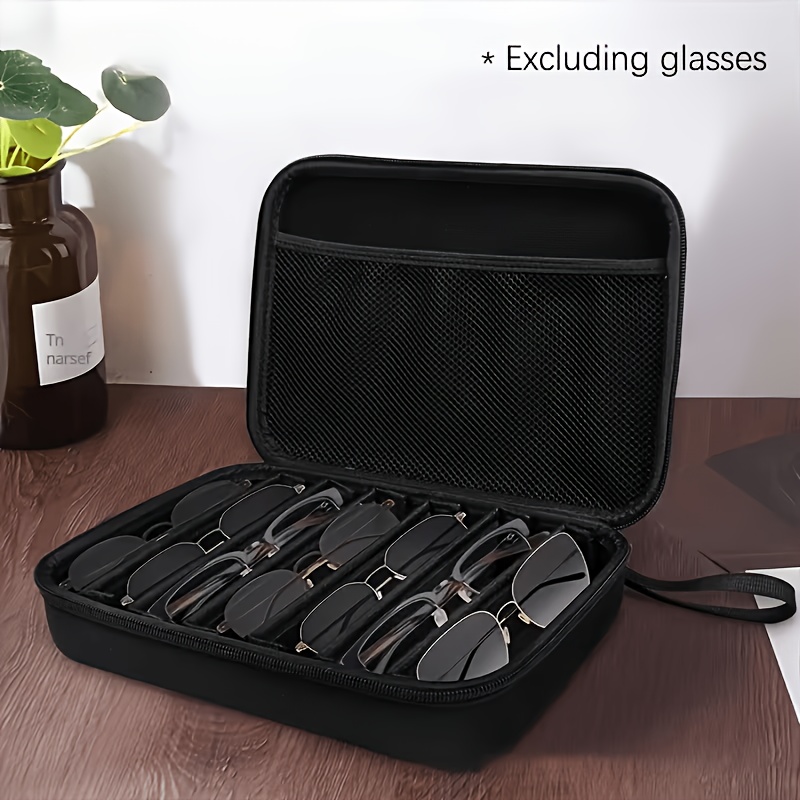 TEMU Hard Shell Glasses Storage Case, Can Hold Pairs Of Glasses At Time, Convenient For Storage And Carrying, Suitable For Men And Women